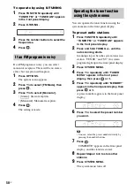 Предварительный просмотр 58 страницы Sony 4-147-228-12(1) Operating Instructions Manual