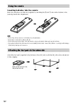 Предварительный просмотр 10 страницы Sony 4-147-229-13(1) Operating Instructions Manual