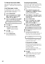 Предварительный просмотр 54 страницы Sony 4-147-229-13(1) Operating Instructions Manual