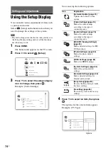 Предварительный просмотр 74 страницы Sony 4-147-229-13(1) Operating Instructions Manual