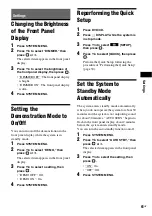 Preview for 61 page of Sony 4-165-481-11(1) Operating Instructions Manual