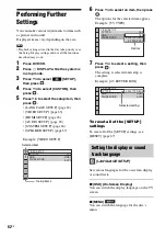 Preview for 62 page of Sony 4-165-481-11(1) Operating Instructions Manual