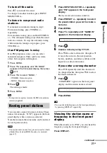 Preview for 21 page of Sony 4-170-060-12(1) Operating Instructions Manual