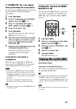 Preview for 25 page of Sony 4-170-060-12(1) Operating Instructions Manual