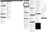 Preview for 2 page of Sony 4-183-777-12(1) Operating Instructions