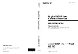 Preview for 1 page of Sony 4-191-794-11(1) Operating Manual