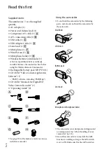 Preview for 2 page of Sony 4-191-794-11(1) Operating Manual