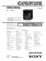 Preview for 1 page of Sony 4-411-595-0 Service Manual