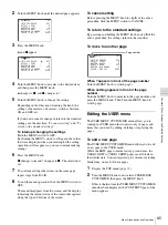 Preview for 95 page of Sony 400K - DSR Camcorder - 1.04 MP Operating Instructions Manual