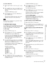 Preview for 97 page of Sony 400K - DSR Camcorder - 1.04 MP Operating Instructions Manual