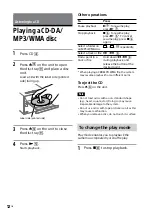 Preview for 12 page of Sony 4548736019614 Operating Instructions Manual