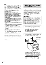 Предварительный просмотр 22 страницы Sony 4548736019614 Operating Instructions Manual