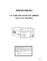 Sony 600TVL O.S.D. WDR SERIES Service Manual предпросмотр
