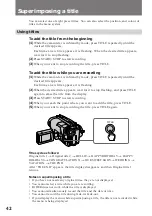 Предварительный просмотр 42 страницы Sony 64 Operating Instructions Manual