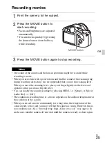 Предварительный просмотр 25 страницы Sony a 3000 Series Instruction Manual