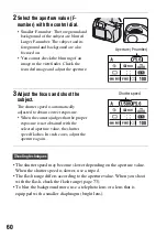 Preview for 60 page of Sony A200 - Alpha 10.2MP Digital SLR Camera Instruction Manual