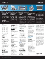 Предварительный просмотр 1 страницы Sony A240P CTO Specifications