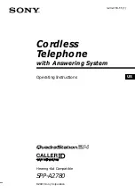 Preview for 1 page of Sony A2780 - SPP Cordless Phone Operating Instructions Manual