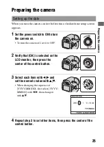 Предварительный просмотр 25 страницы Sony A330 - Alpha Digital SLR Instruction Manual