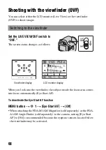 Предварительный просмотр 68 страницы Sony A330 - Alpha Digital SLR Instruction Manual