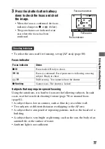 Предварительный просмотр 77 страницы Sony A330 - Alpha Digital SLR Instruction Manual