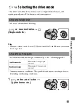 Предварительный просмотр 99 страницы Sony A330 - Alpha Digital SLR Instruction Manual