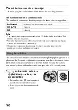 Предварительный просмотр 100 страницы Sony A330 - Alpha Digital SLR Instruction Manual