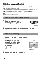 Предварительный просмотр 112 страницы Sony A330 - Alpha Digital SLR Instruction Manual