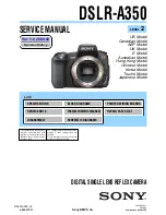 Sony a350 Service Manual предпросмотр