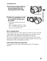 Предварительный просмотр 21 страницы Sony A390L2LENSKIT Instruction Manual