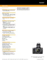 Preview for 2 page of Sony A390L2LENSKIT Specifications