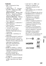 Preview for 177 page of Sony a560 Instruction Manual