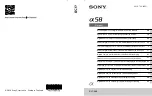 Sony a58 Instruction & Operation Manual предпросмотр