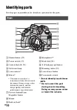 Предварительный просмотр 10 страницы Sony a58 Instruction & Operation Manual