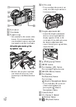 Предварительный просмотр 12 страницы Sony A6000 Instruction Manual