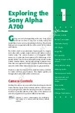 Предварительный просмотр 1 страницы Sony A700 Manual