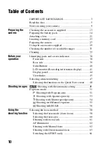 Preview for 10 page of Sony A900 - Alpha 24.6MP DSLR Camera Instruction Manual