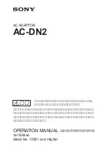 Sony AC-DN2 Operation Manual предпросмотр