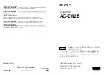 Предварительный просмотр 1 страницы Sony AC-DN2B Operation Manual