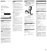 Sony AC-U50AG Operating Instructions preview