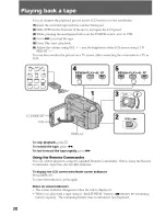 Preview for 20 page of Sony AC-V316 Operating Instructions Manual