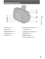 Preview for 85 page of Sony AC-V316 Operating Instructions Manual