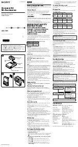 Sony ACC-TCV5 Operating Instructions preview