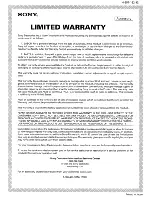 Preview for 5 page of Sony ActiForceAC-VQV10 Operating Instructions