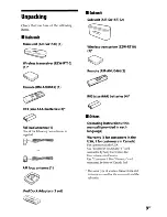 Preview for 9 page of Sony AIR-SA20PK  (AIRSA15R) Operating Instructions Manual