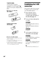 Предварительный просмотр 20 страницы Sony AIR-SA20PK  (AIRSA15R) Operating Instructions Manual