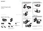 Sony AIR-SW10TI - Wireless Audio Transmitter Component Quick Setup Manual предпросмотр