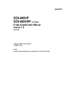 Sony AIT-SDX460 Product Specifications Manual preview