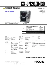 Sony Aiwa CX-JN20 Service Manual предпросмотр