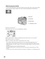 Предварительный просмотр 40 страницы Sony Alpha 100 User'S Manual / Troubleshooting